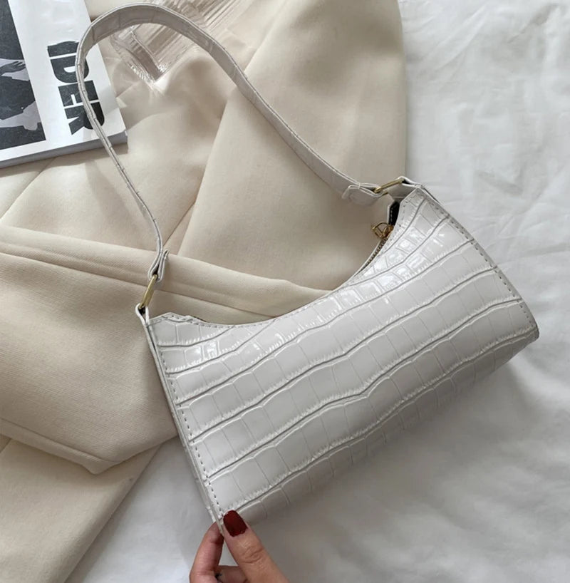 Alligator Pattern PU Leather Underarm Messenger Bag For Women