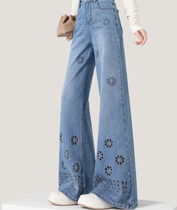 Denim Jeans With Relaxed Harem Fit And Versatile