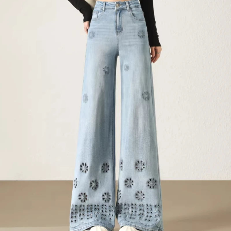 Printed Floral Denim Mood Slim Jeans