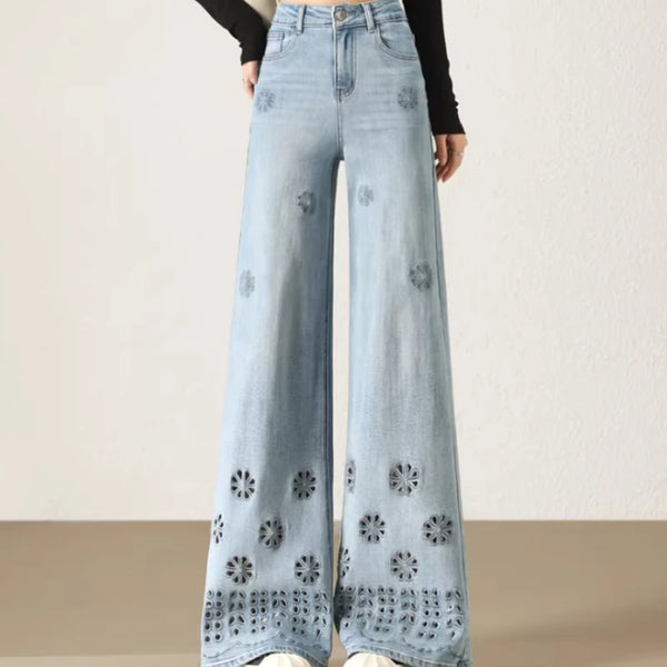 Printed Floral Denim Mood Slim Jeans