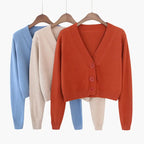 Cropped Knit Cardigan