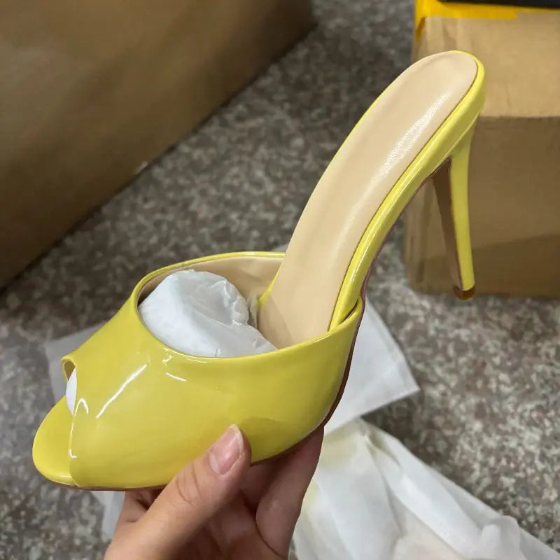 Open Toe Mules For Women Chic Slip On Sandals Height Enhancing