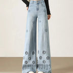 Printed Floral Denim Mood Slim Jeans