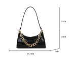 Alligator Pattern PU Leather Underarm Messenger Bag For Women