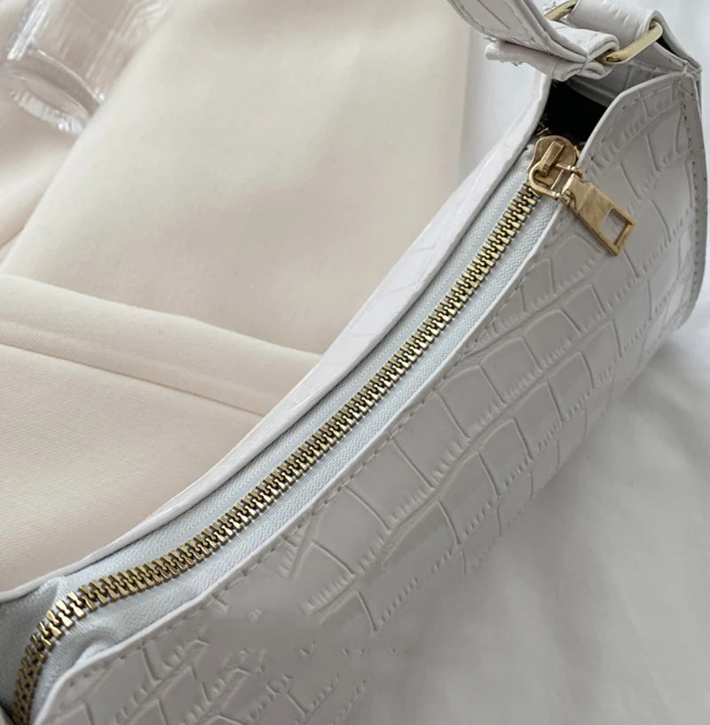 Alligator Pattern PU Leather Underarm Messenger Bag For Women