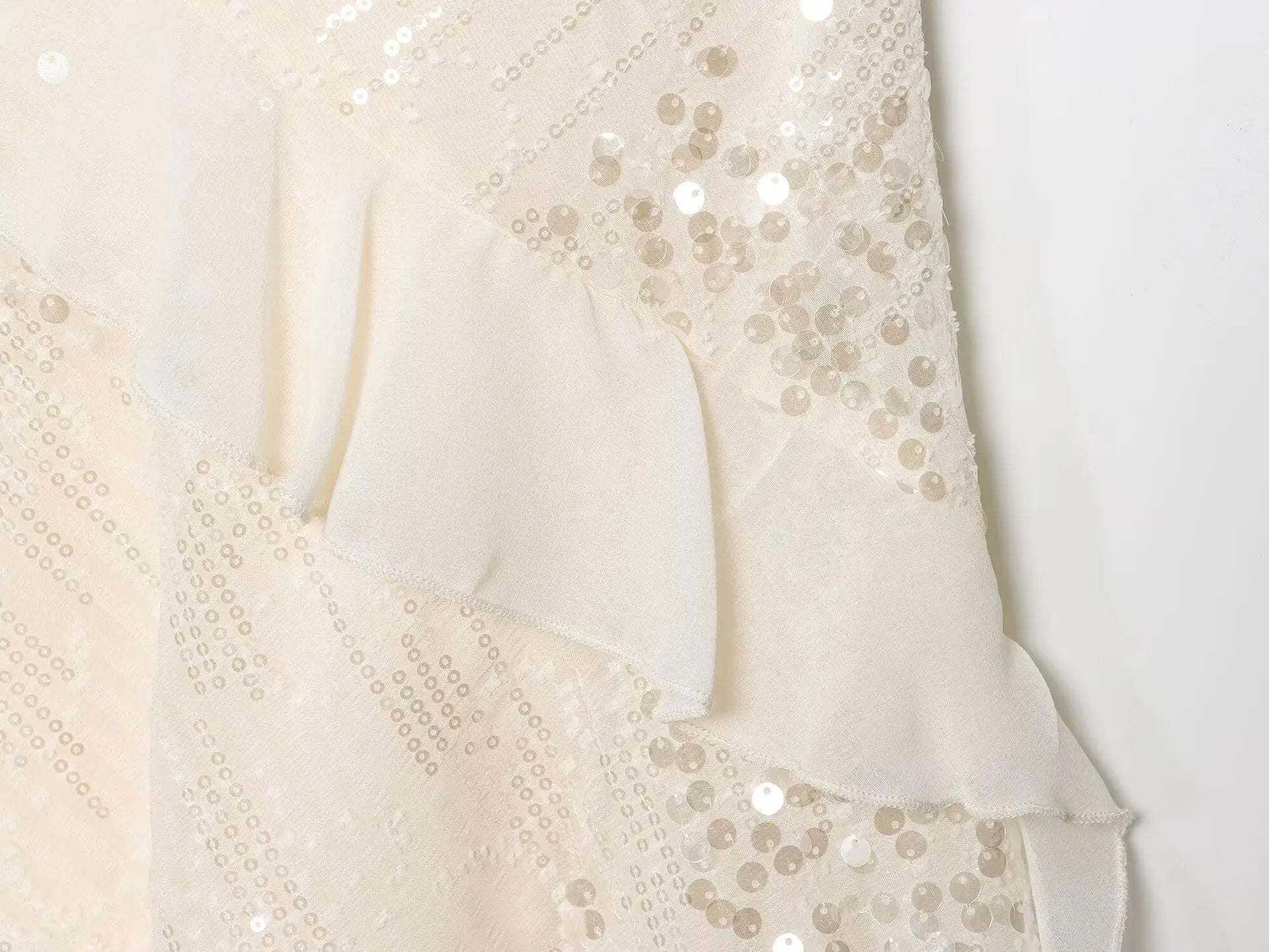 Beaded Midi Dress Collarless Sleeveless