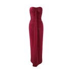 Women's Strapless Off-Shoulder Bodycon Maxi Dress