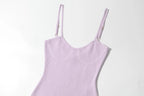Body-con Sleeveless Bodysuit With Mid Waist Stretch Knit