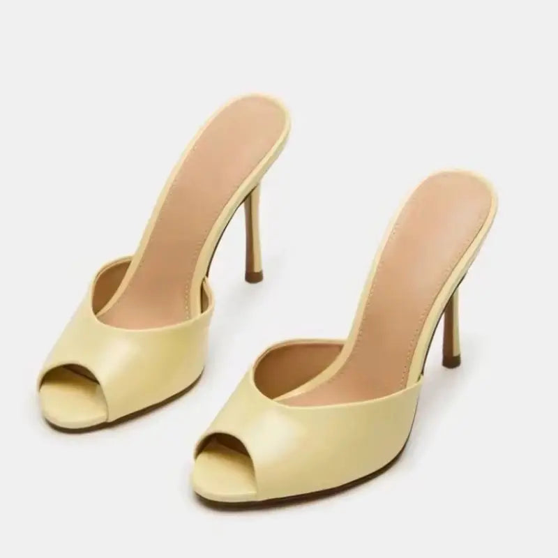 Open Toe Mules For Women Chic Slip On Sandals Height Enhancing