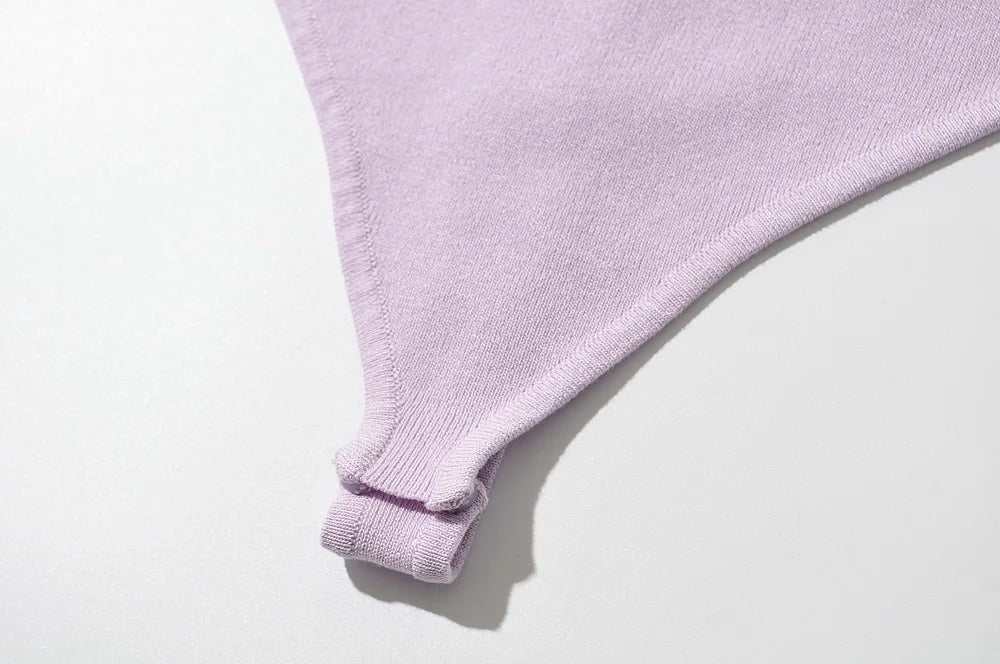 Body-con Sleeveless Bodysuit With Mid Waist Stretch Knit