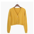 Cropped Knit Cardigan