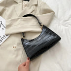 Alligator Pattern PU Leather Underarm Messenger Bag For Women