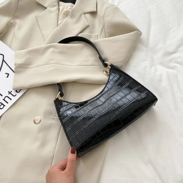 Alligator Pattern PU Leather Underarm Messenger Bag For Women