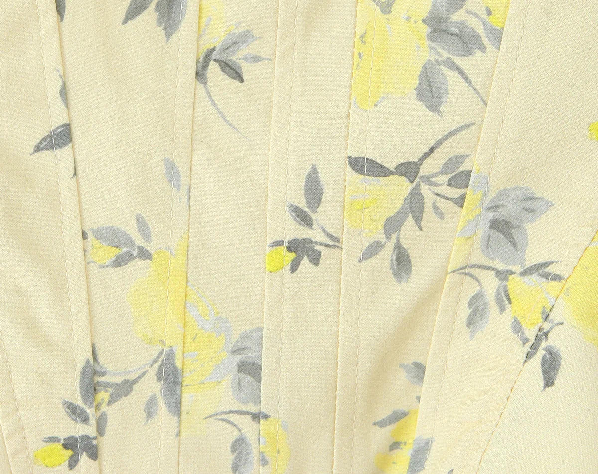 Whimsical Floral Poplin Suspender Top With Versatile Charm