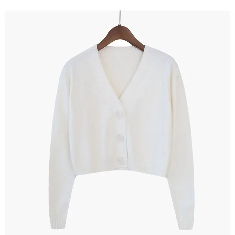 Cropped Knit Cardigan