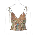Sequin Spaghetti Strap Crop Top Camisole Glittery