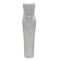 Diamond Beaded Strapless Maxi Dress