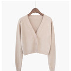 Cropped Knit Cardigan
