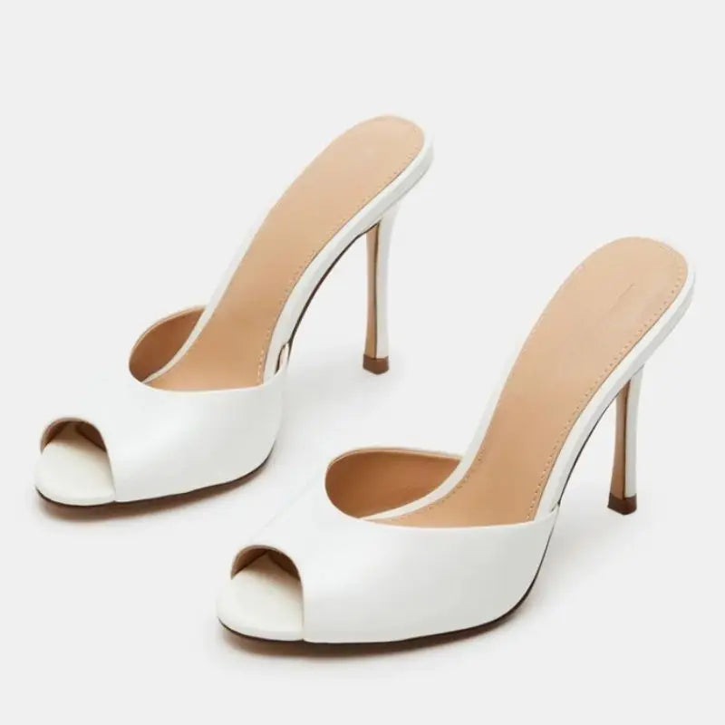 Open Toe Mules For Women Chic Slip On Sandals Height Enhancing