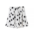 White Polka Dot Two Piece Set Vintage Strapless Top and Pants Women's Suit for Modern Glam