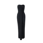 Women's Strapless Off-Shoulder Bodycon Maxi Dress