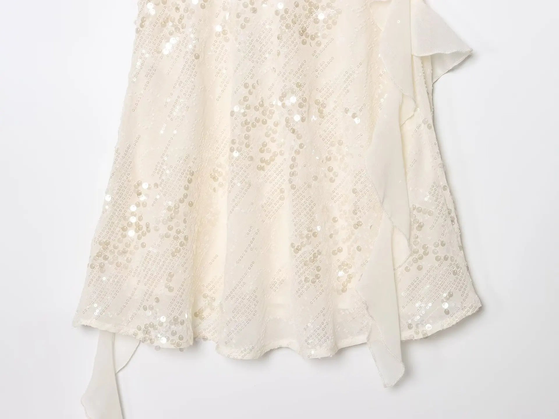 Beaded Midi Dress Collarless Sleeveless