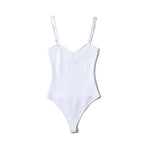 Body-con Sleeveless Bodysuit With Mid Waist Stretch Knit
