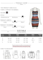Vintage Panelled Striped Mini Dress With Slash Neck Backless Camisole