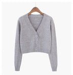 Cropped Knit Cardigan