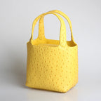 Ostrich-Pattern Bucket Bag Chic Leather Tote With Elevated Everyday Elegance