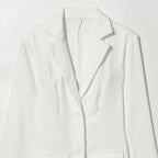 Lace Waist-Cinching Blazer Coat For Women Vintage Long Sleeve Outerwear Elegant Femme
