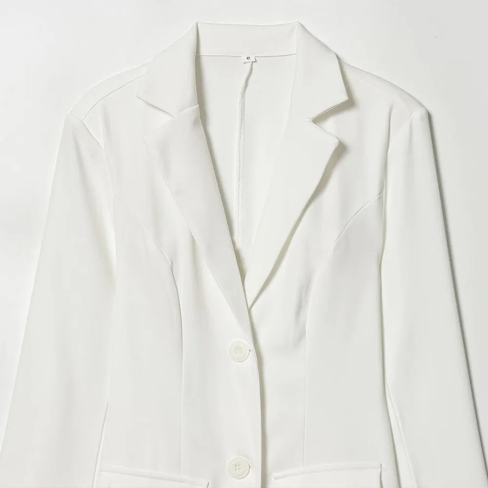 Lace Waist-Cinching Blazer Coat For Women Vintage Long Sleeve Outerwear Elegant Femme
