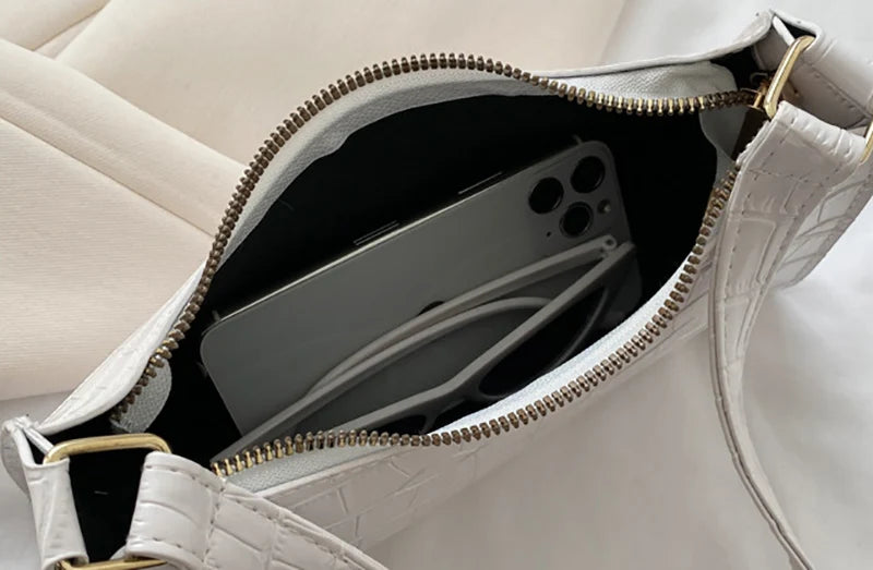 Alligator Pattern PU Leather Underarm Messenger Bag For Women