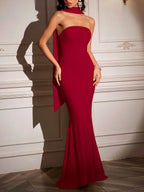 Women's Elegant Slim-Fit Strapless Pencil Party Dress