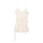 Beaded Midi Dress Collarless Sleeveless