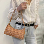 Alligator Pattern PU Leather Underarm Messenger Bag For Women