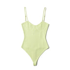 Body-con Sleeveless Bodysuit With Mid Waist Stretch Knit