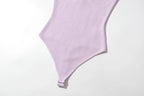 Body-con Sleeveless Bodysuit With Mid Waist Stretch Knit