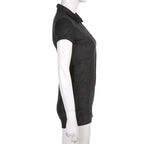 Romper Playsuit With Vneck Short Sleeve Bodycon Fit