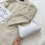 Alligator Pattern PU Leather Underarm Messenger Bag For Women