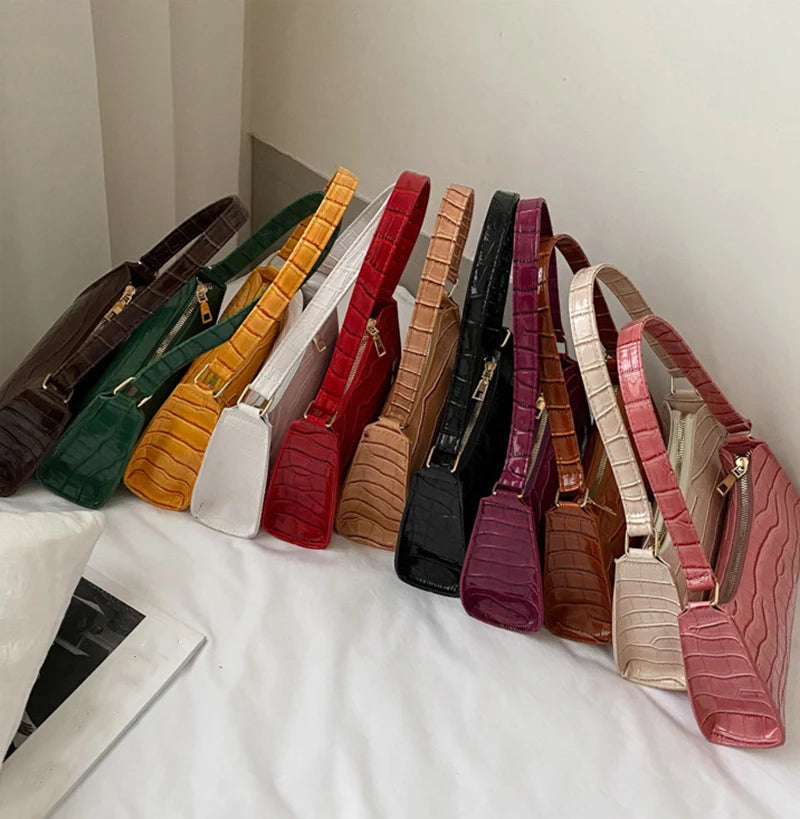 Alligator Pattern PU Leather Underarm Messenger Bag For Women