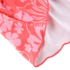Ruffles A-Line Mini Skirt With Floral Print High Waist Frill Trim Above Knee