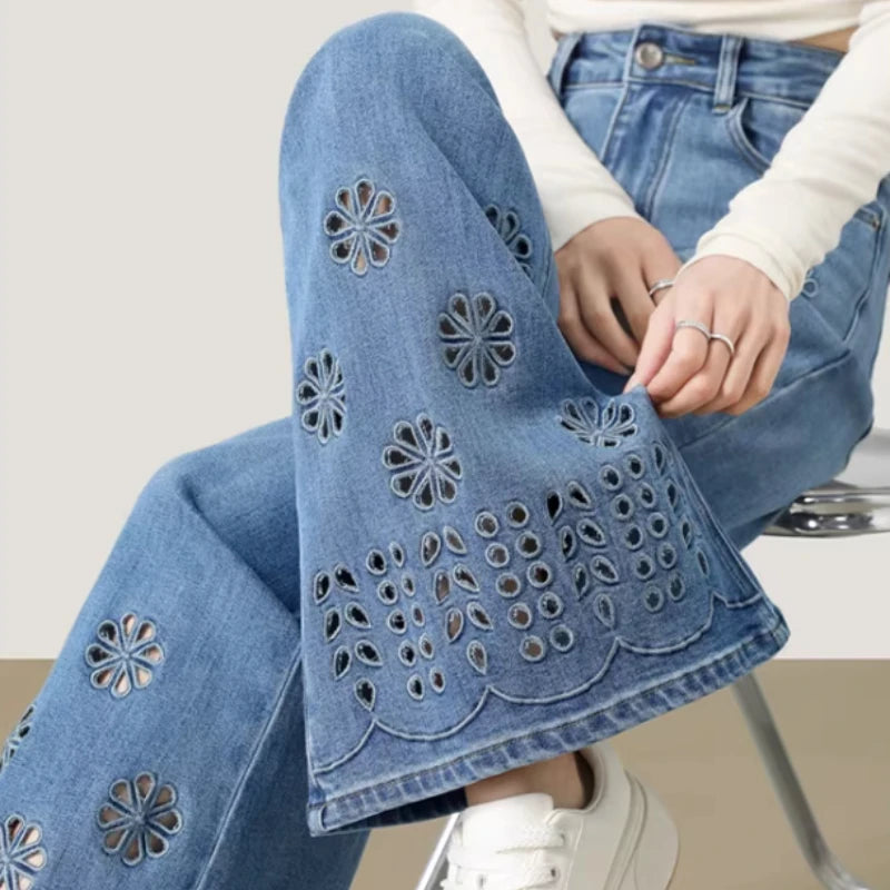 Denim Jeans With Relaxed Harem Fit And Versatile