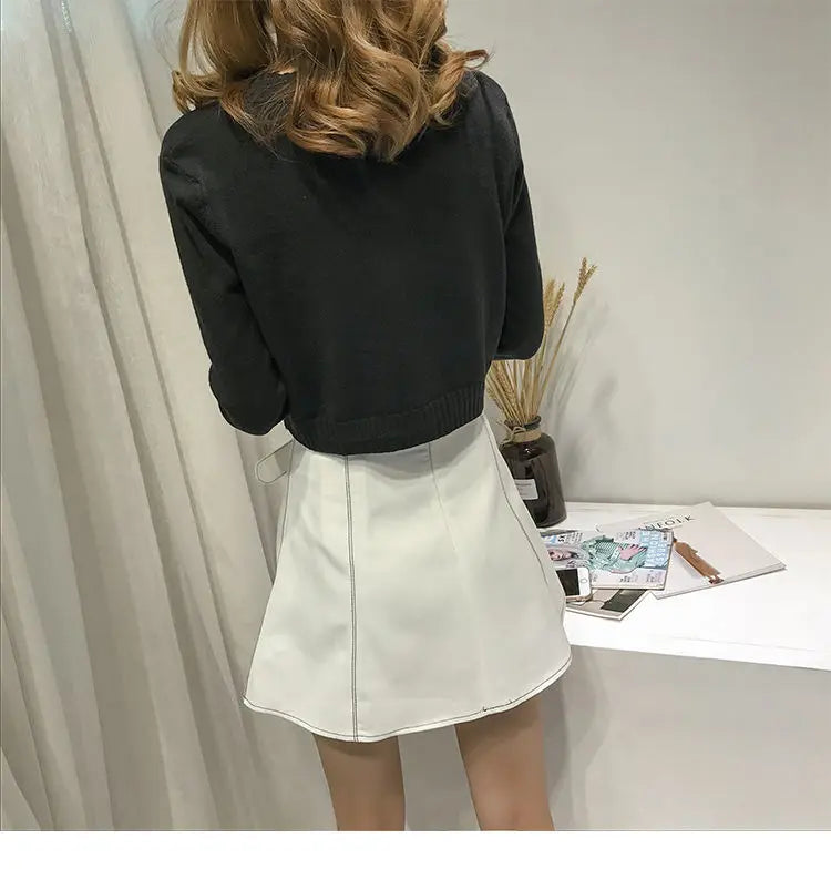 Cropped Knit Cardigan