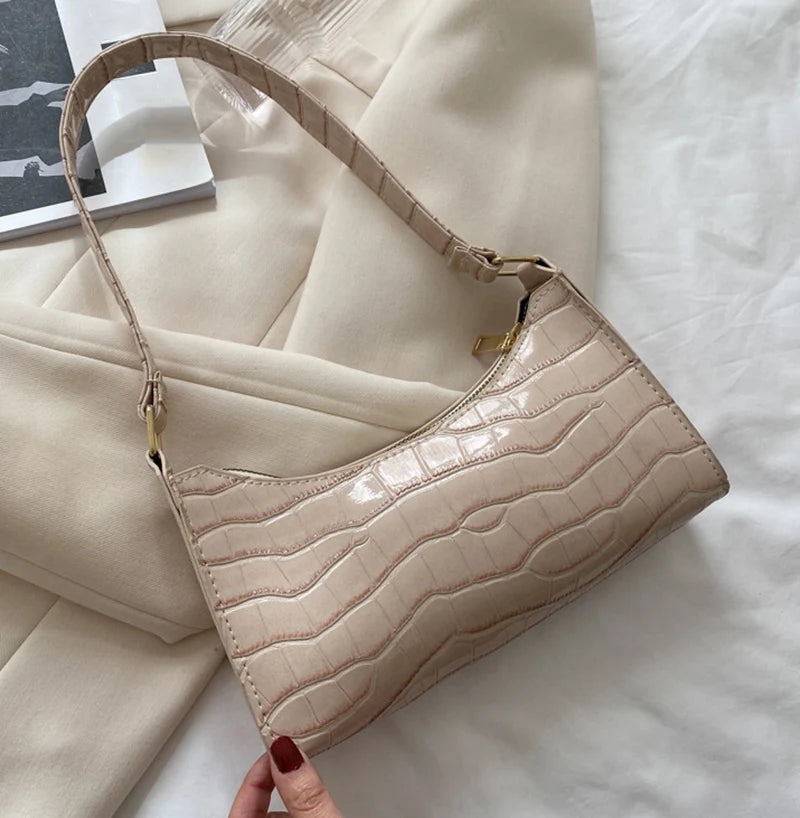 Alligator Pattern PU Leather Underarm Messenger Bag For Women