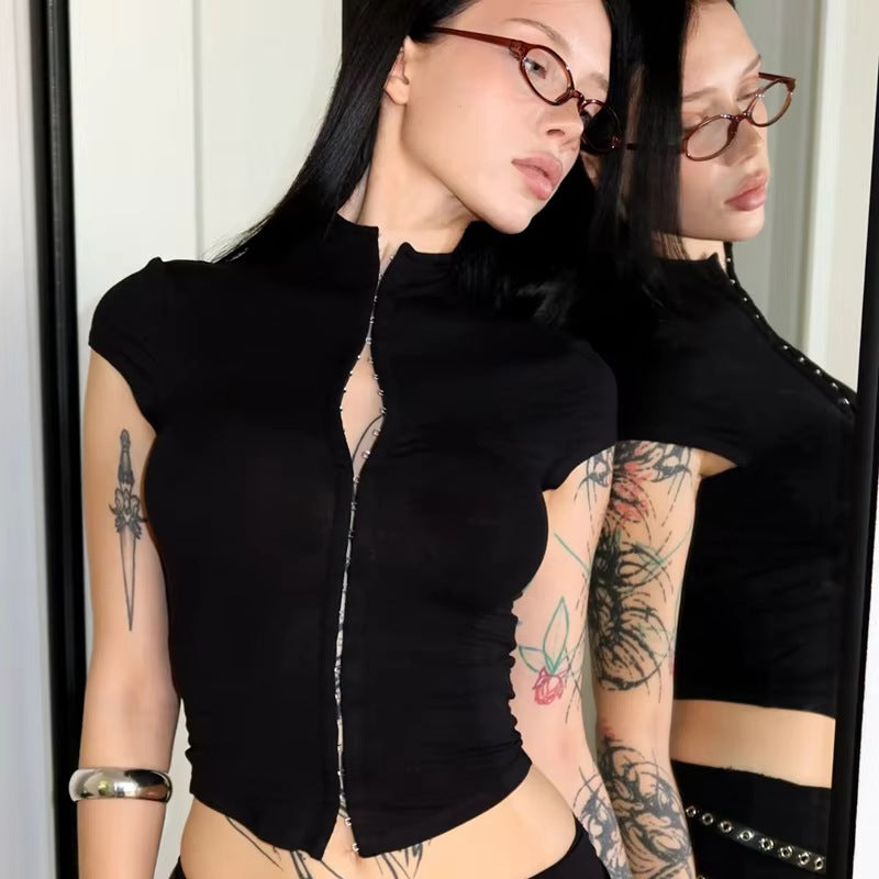 Elegant Flora Halter Crop Top