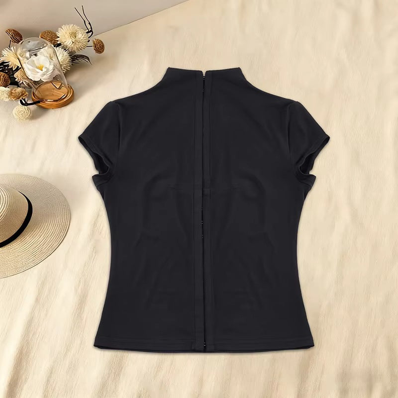 Elegant Flora Halter Crop Top