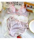 Dreamy Vintage Satin Lingerie Set With Lace Trim And Steel Ring Accents For Elegant Nightwear