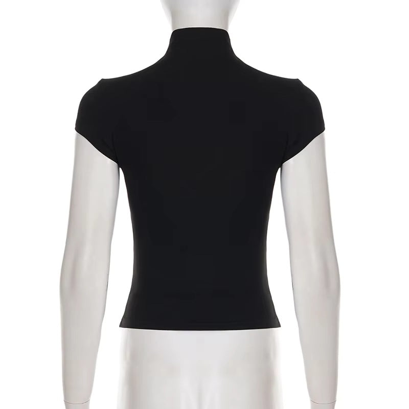 Elegant Flora Halter Crop Top