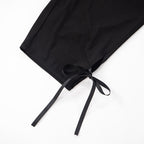 Black Two Piece Set With Bow Tie Halter Top And Capri Leggings Retro Cord Detailing